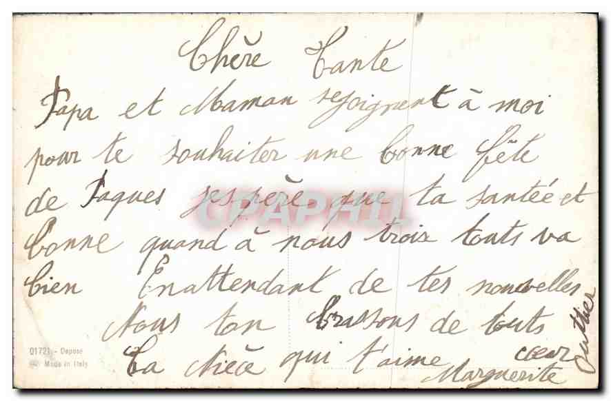 CPA Lourdes Apparition — Rückseite