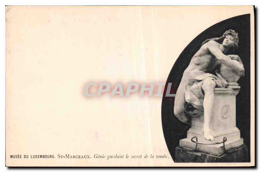 CPA Musee du Luxembourg St Marceaux Genie gardant le secret de la tombe 
