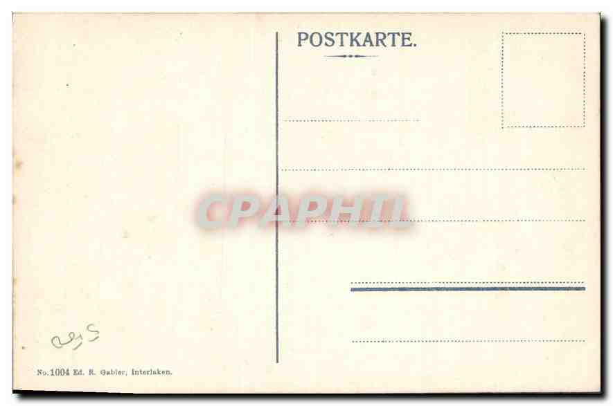 CPA Beatyshuhlen am Thunersee Justuswand — Rückseite