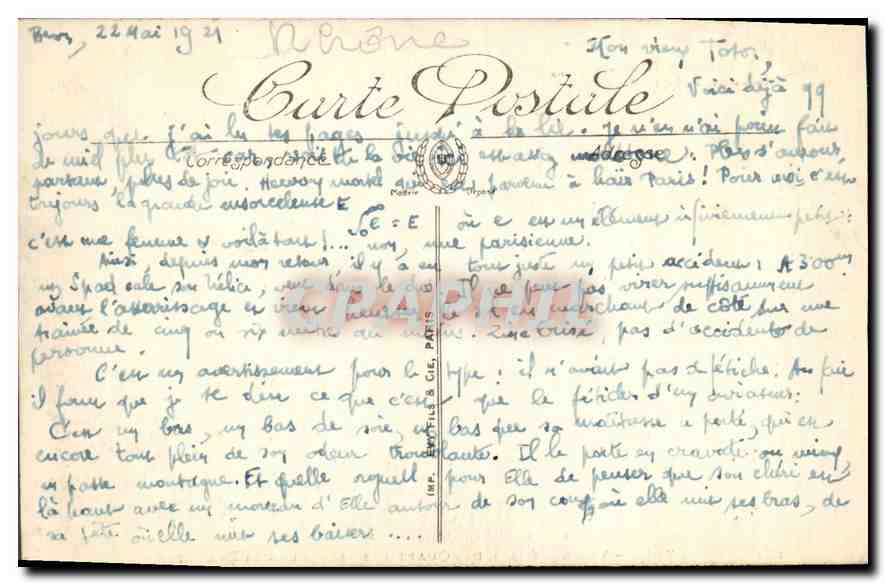 CPA Lyon  Vue Generale des Quartiers Saint Jean et Bellecour  — Verso