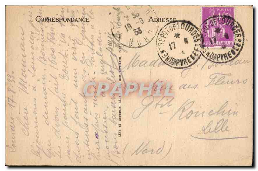 Lourdes — Portrait authentique de Bernadette Soubirous — LL — Verso