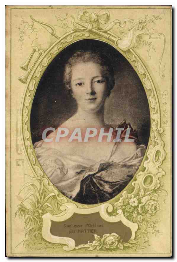CPA Duchesse d'Orians par Hattier Femme
