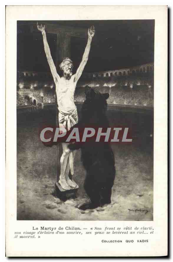 CPA Le Martyr de Chilon Ours