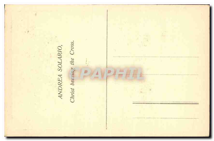 CPA Andrea Solario Christus da Kreuz iragend  — Verso