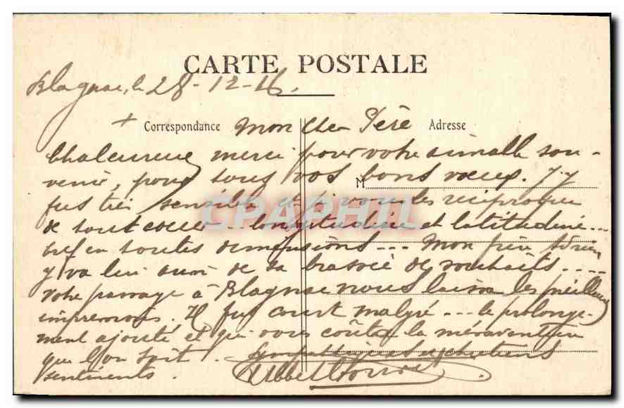 CPA La Nativite de Notre Seigneur  — Rückseite