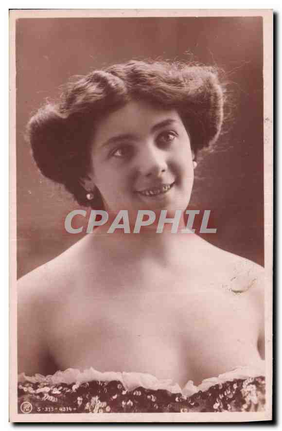 Jeune femme souriante — portrait — CPAPHIL n° 313-4314 - Anverso