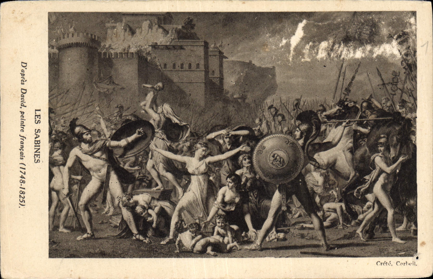 CPA Les Sabines D'apres David peintre francais 