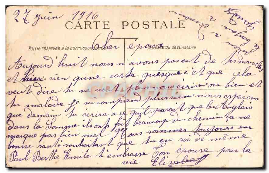 CPA Les Cing Sens La Vue  — Verso