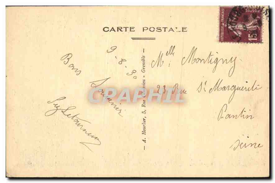 CPA Route de la Berarde et les Fetoules  — Rückseite