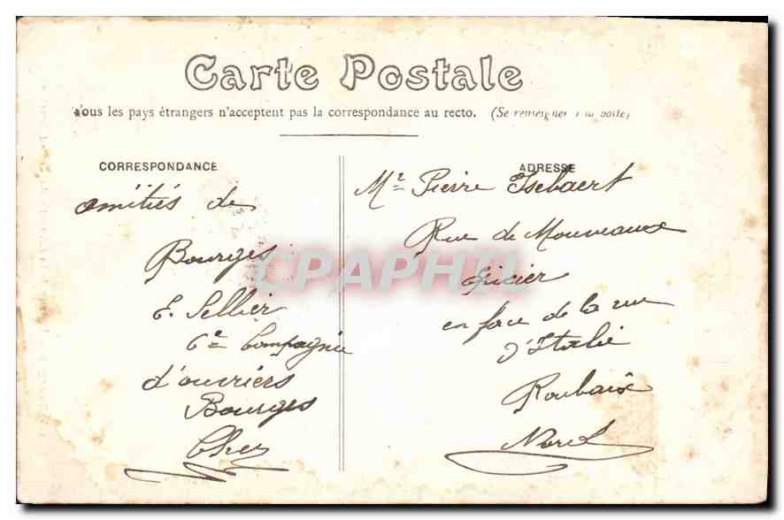 CPA Bourges Choeur de la Chapelle du Grand Seminaire  — Rückseite