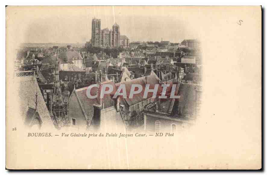 CPA Bourges Vue Generale prise du Palais Jacques Coeur 