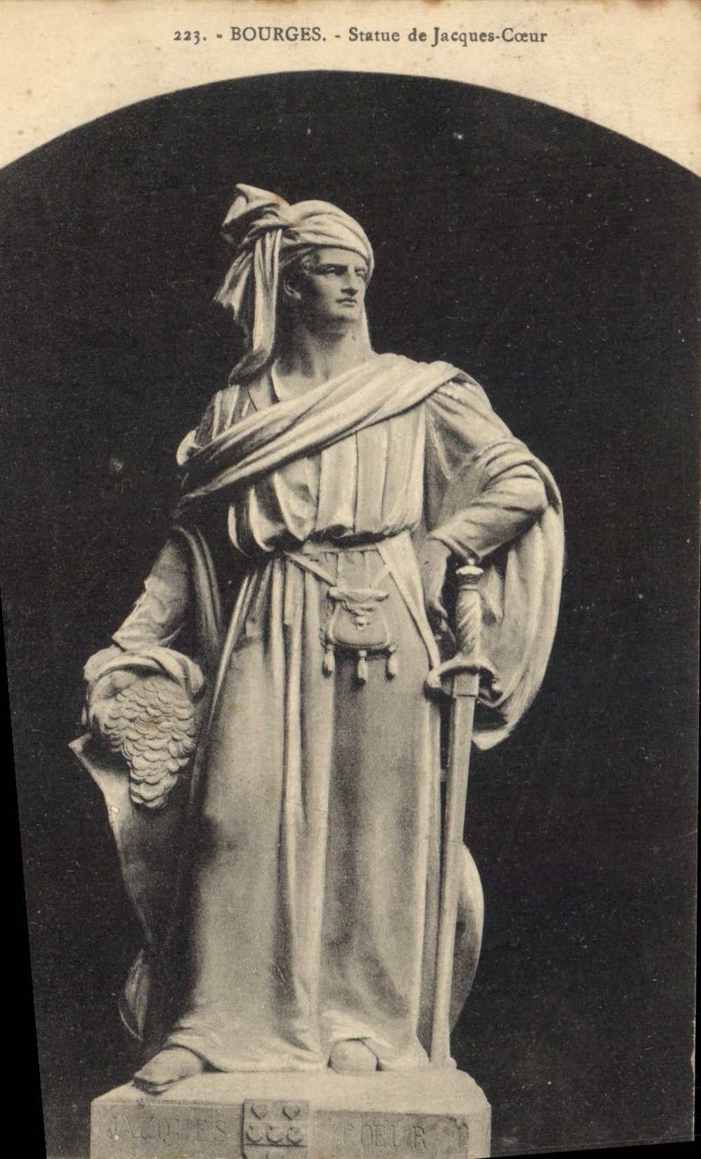 Bourges - Statue de Jacques-Cœur — éditeur P. Delur, n° 223
