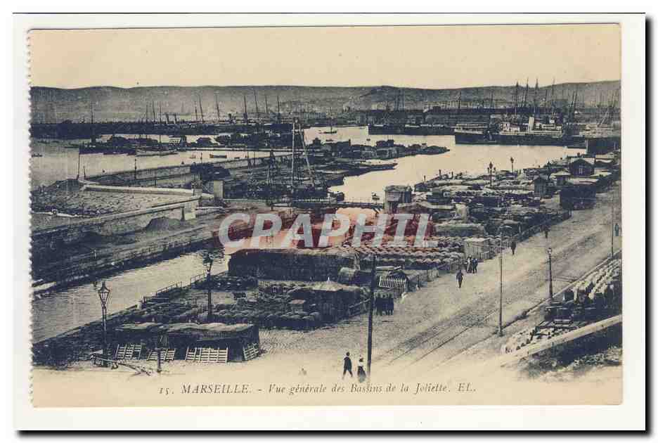 Marseille — Vue générale des Bassins de la Joliette — EL.