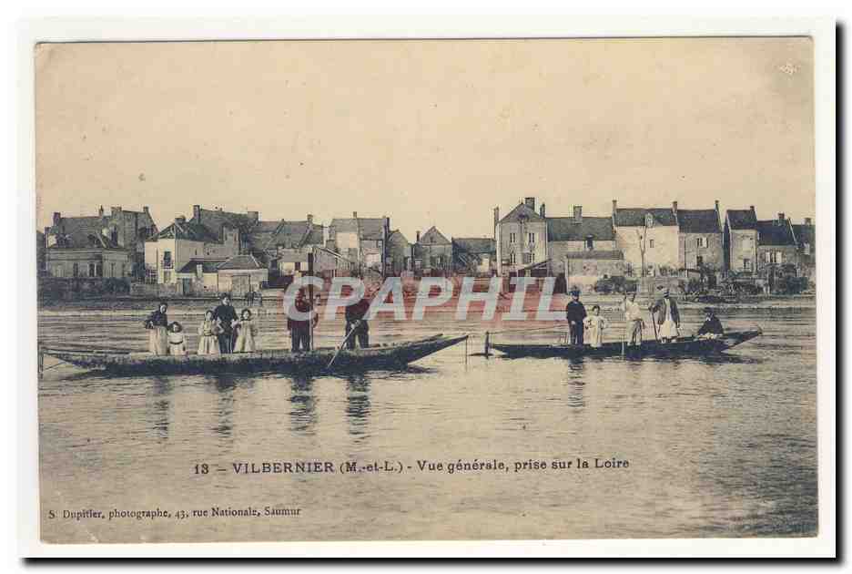 Vilbernier (M.-et-L.) — Vue générale prise sur la Loire — S. Duphifier, rue Nationale, Saumur
