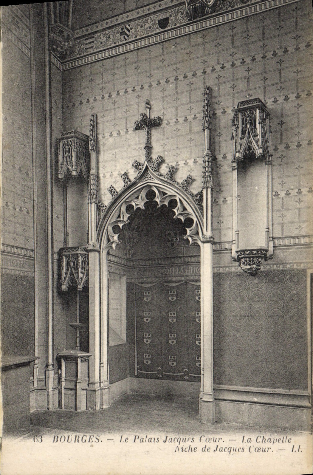 Bourges — Le Palais Jacques Cœur — La Chapelle. Niche de Jacques Cœur — I.I.