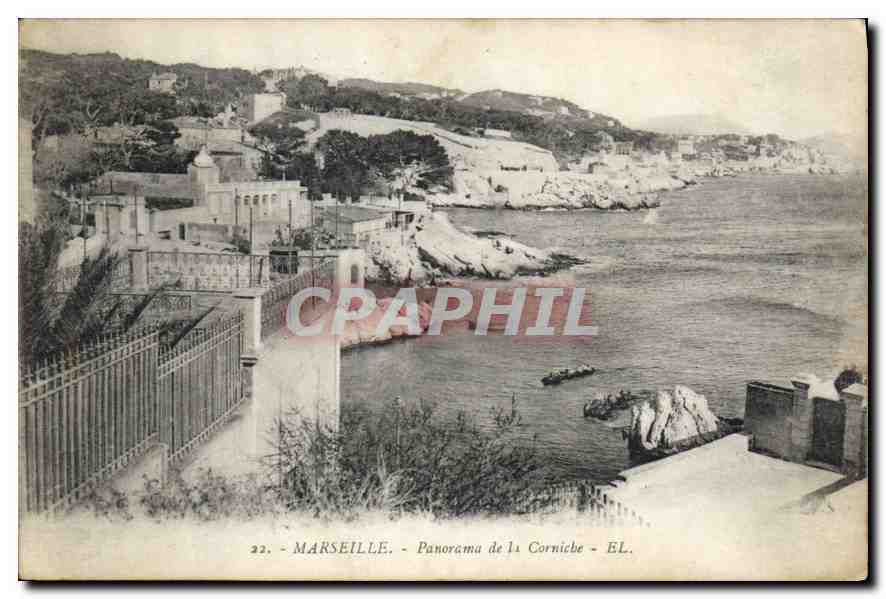 CPA Marseille Panorama de la Corniche 