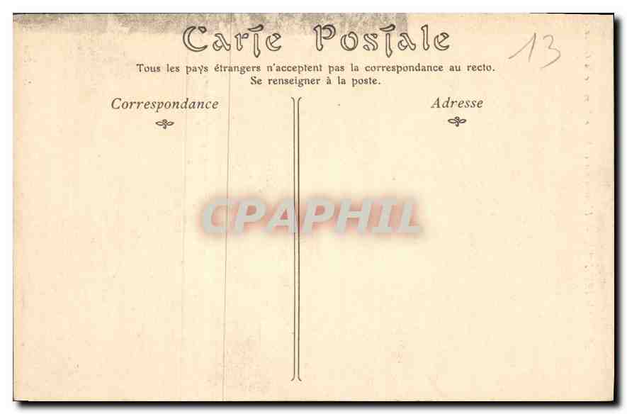 CPA Marseille l'Ascenseur et Notre Dame de la Garde  — Rückseite