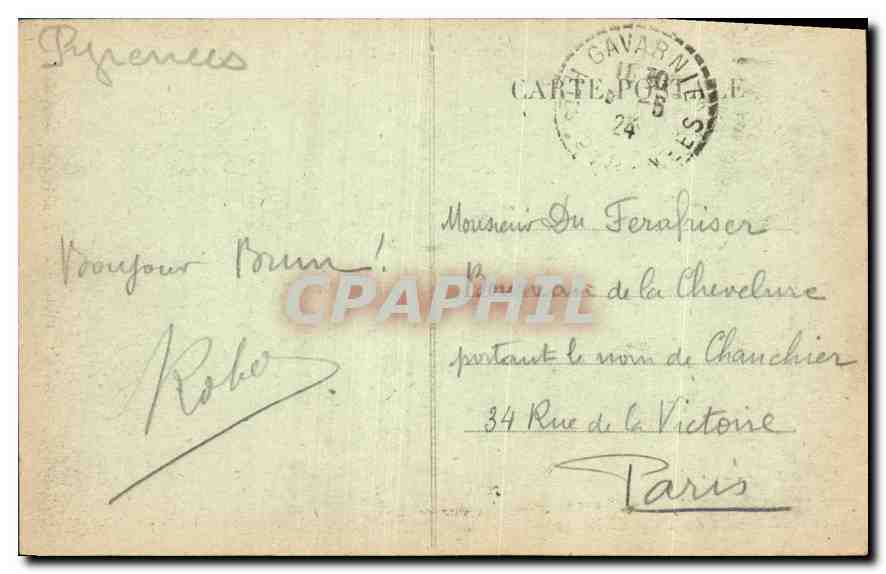 CPA Les Pyrenees Gavarnie le Cirque el l'Hotellerie du Pont de Neige  — Verso