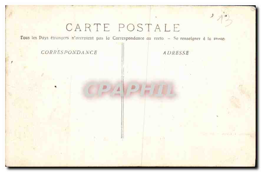 CPA Marseille le Chateau d'If  — Rückseite