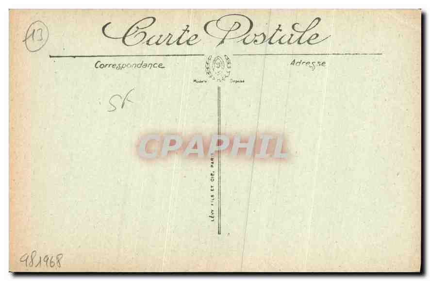 CPA Aix en Provence Porte XIII siecle Place des 3 Ormeaux  — Verso