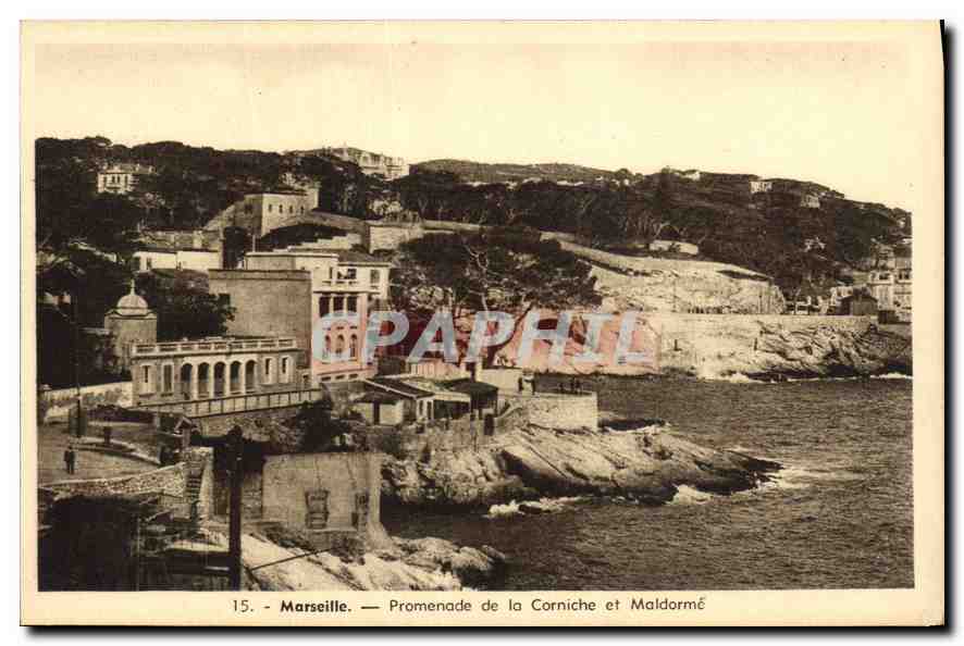 CPA Marseille Promenade de la Corniche et Maldorme 