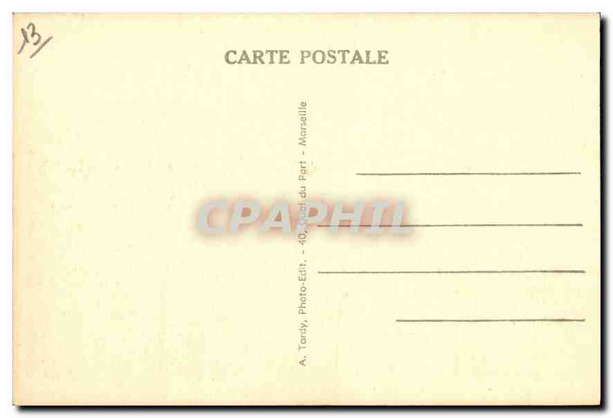 CPA Marseille le Chateau d'If Bateau — Rückseite