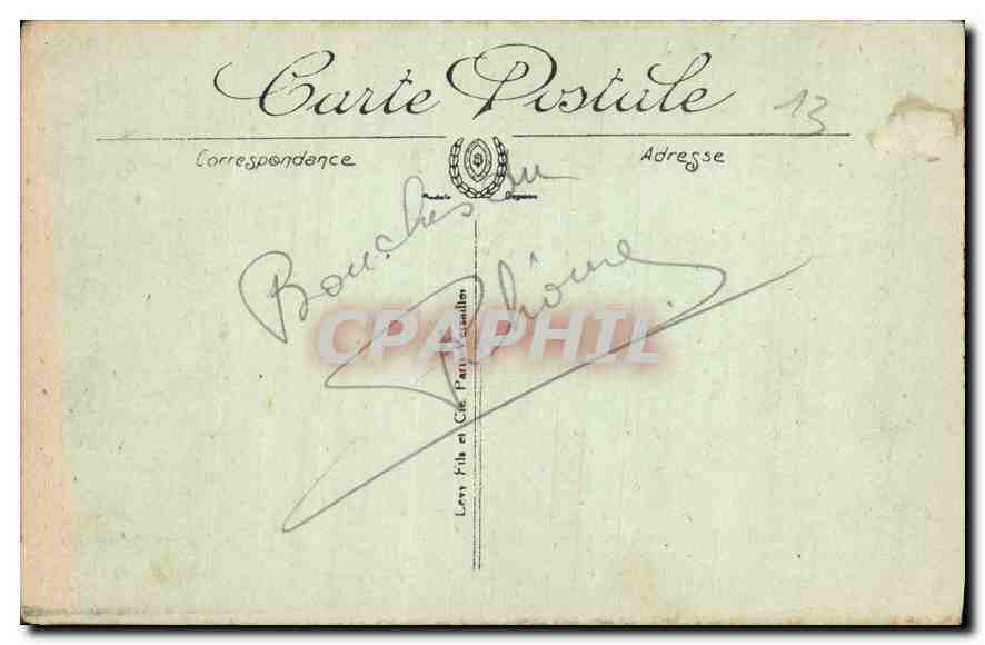 CPA Marseille la Corniche  — Verso