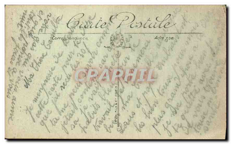 CPA Marseille la Fontaine Cantini  — Verso