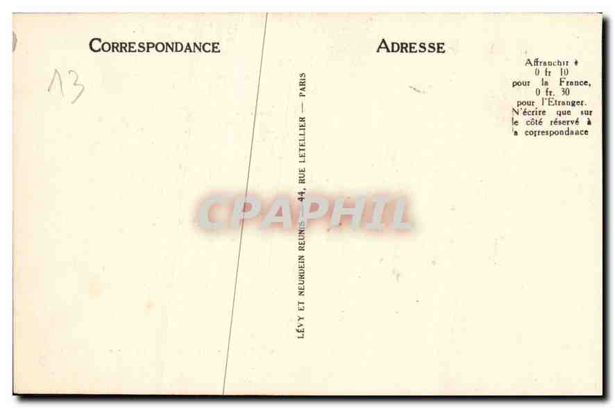 CPA Marseille Chateau d'If Cote Sud  — Verso