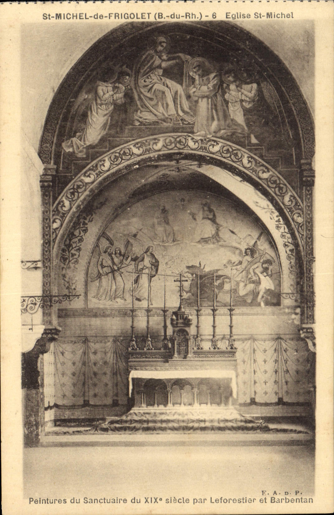 CPA St Michel de Frigolet B du Rh Eglise St Michel Peintures du Sanctuaire du XIX siecle par Lefores
