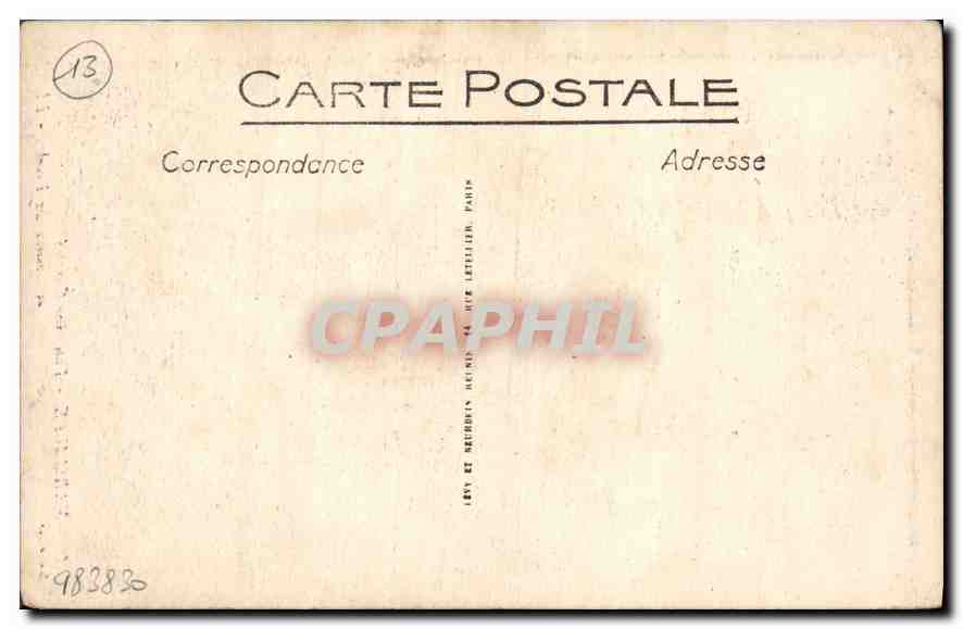 CPA Marseille Fontaine cantini et Avenue du Prado  — Rückseite