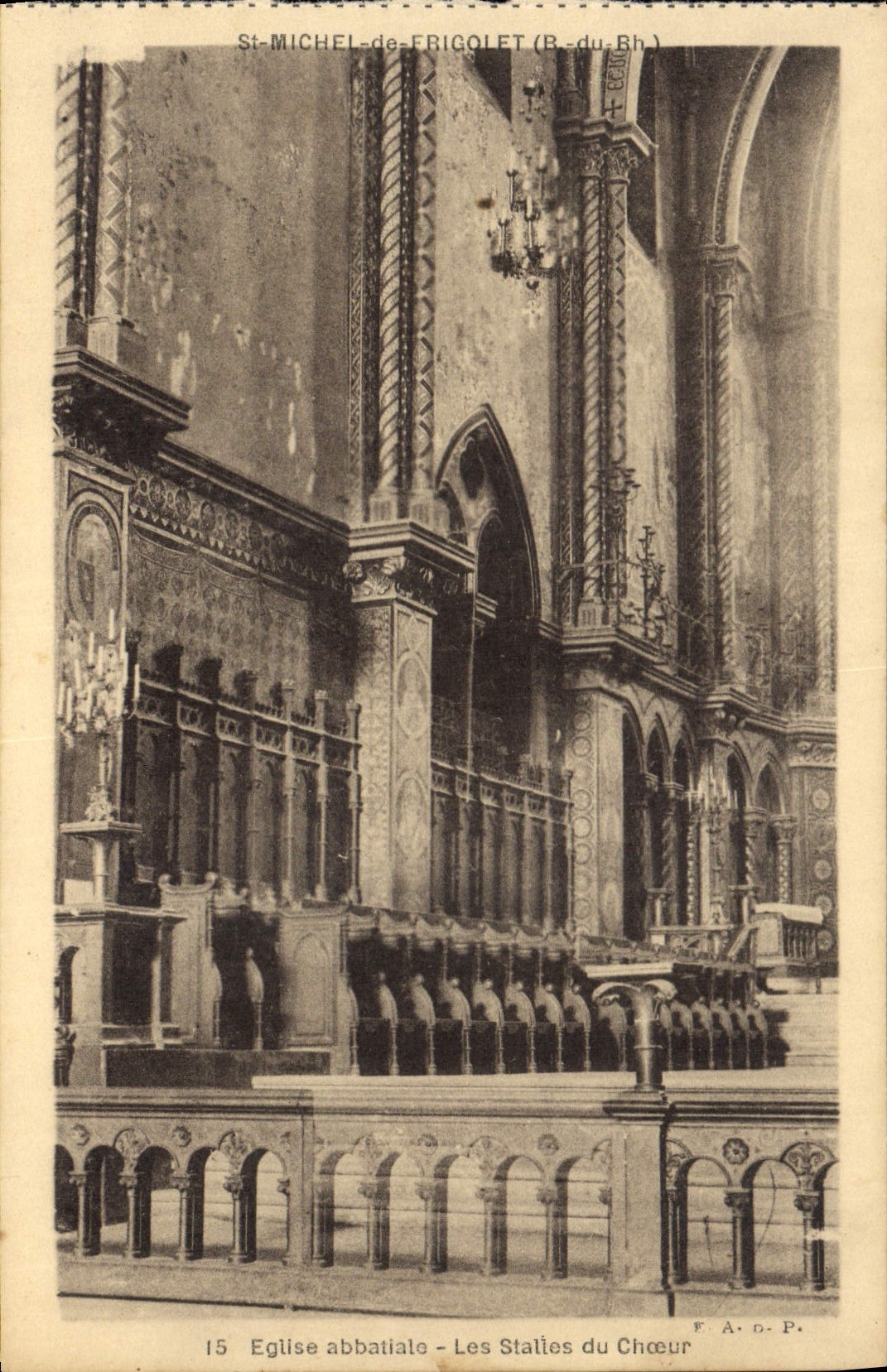CPA St Michel de Frigolet B du Rh Eglise abbatiale les Stalles du Choeur 