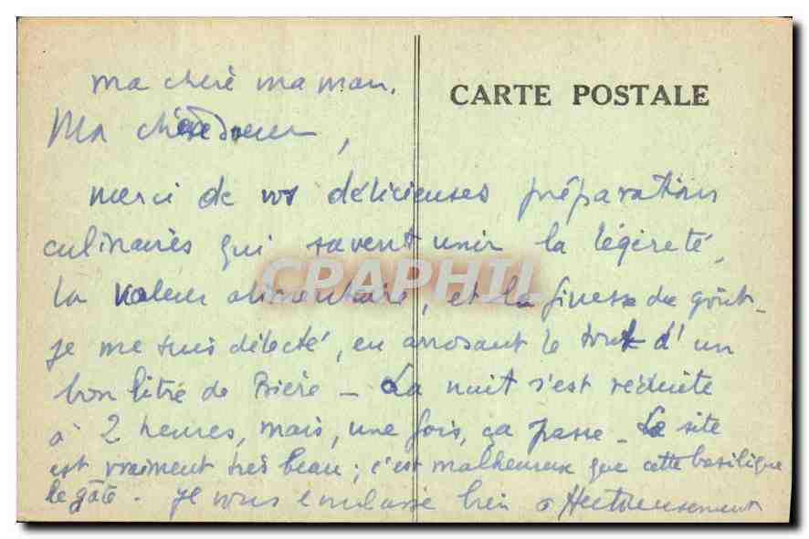 CPA Les Pyrenees Lourdes la Basilique Chevaux — Verso
