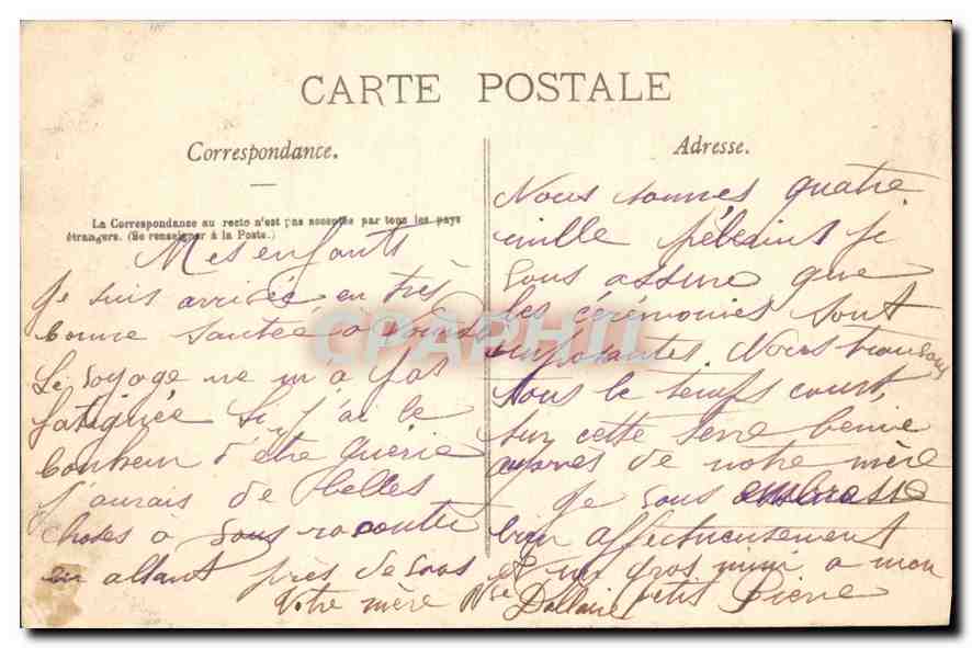 CPA Pyrenees illustres Lourdes la grotte Miraculeuse  — Verso