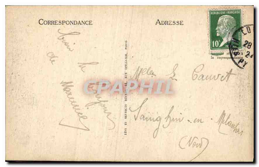 CPA Lourdes la Basilique et le Gave  — Verso