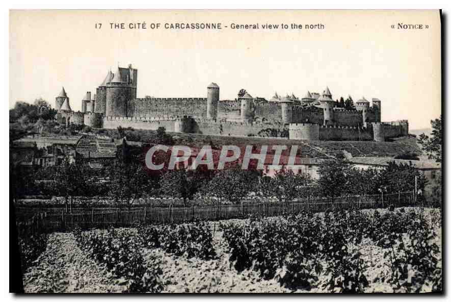 CPA The Cite of Carcassonne la face nord de la Cite de Carcassonne 