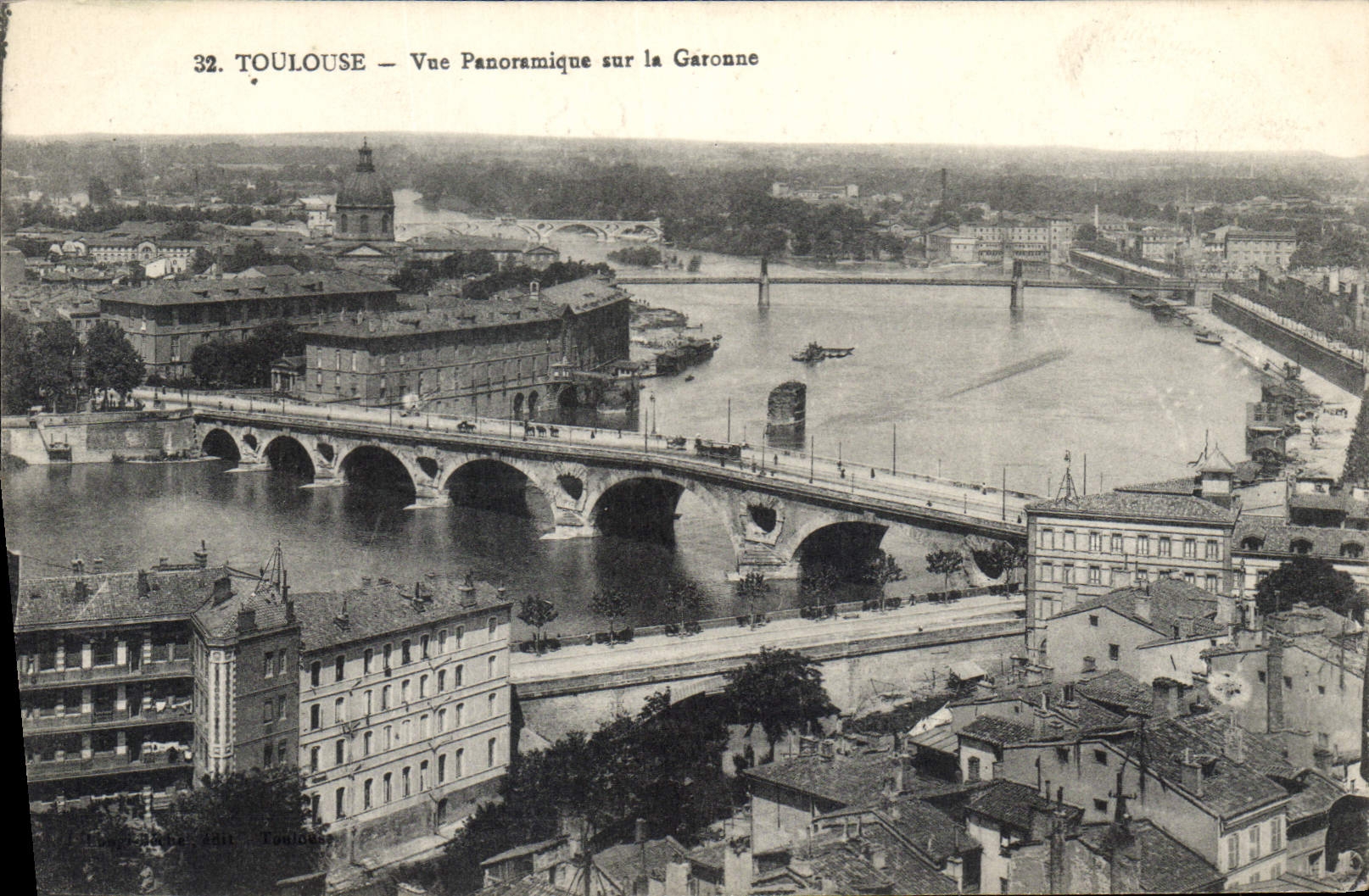 Toulouse — Vue Panoramique sur la Garonne — Éditeur Adit, n°32