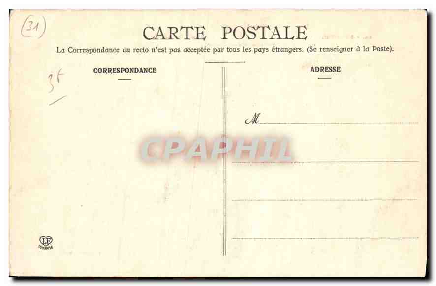 CPA Les Pyrenees Luchon les Monts Maudits vue a travers du port  — Verso