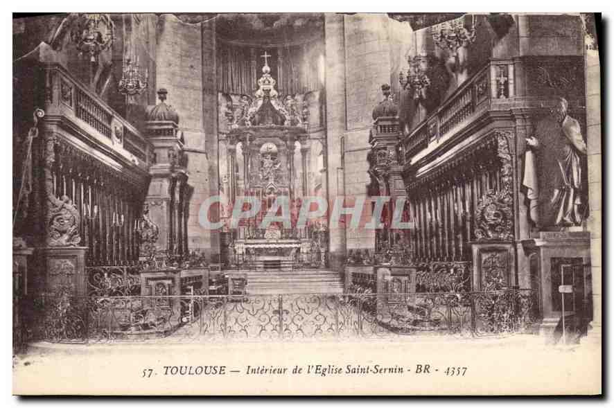 Toulouse — Intérieur de l'Église Saint-Sernin — BR - 4357