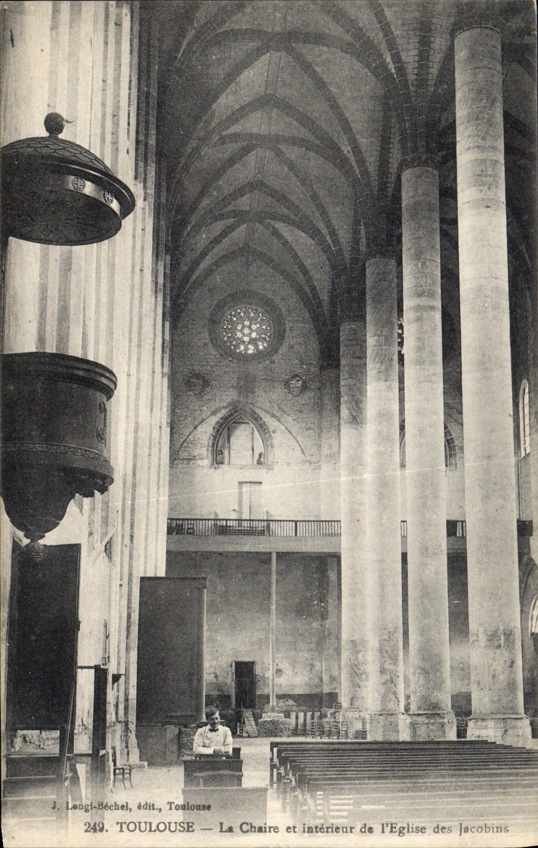Toulouse — La Chaire et intérieur de l'Église des Jacobins — J. Longi-Béchel, édit. Toulouse, n°249