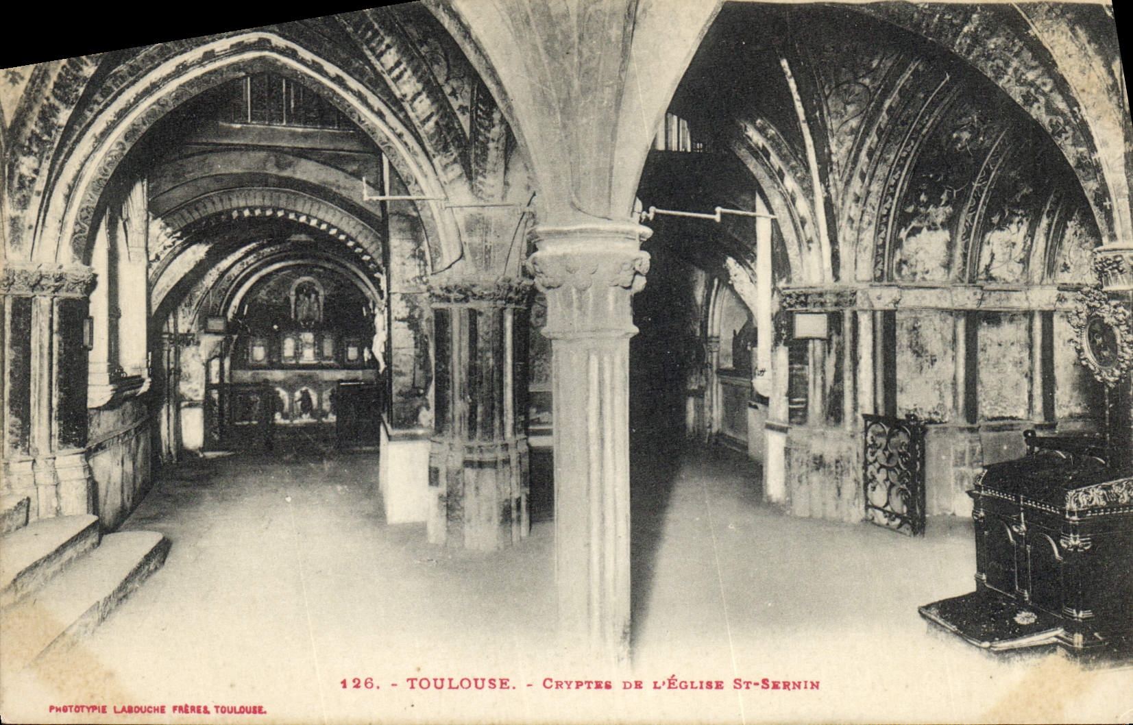 Cryptes de l'église Saint-Sernin — Toulouse — Phototypie Labouche Frères, Toulouse, n°126