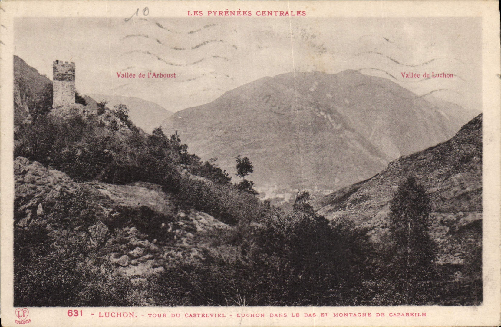 CPA Luchon Tour du Castelviel Luchon dans le Bas et Montagne de Cazareilh 
