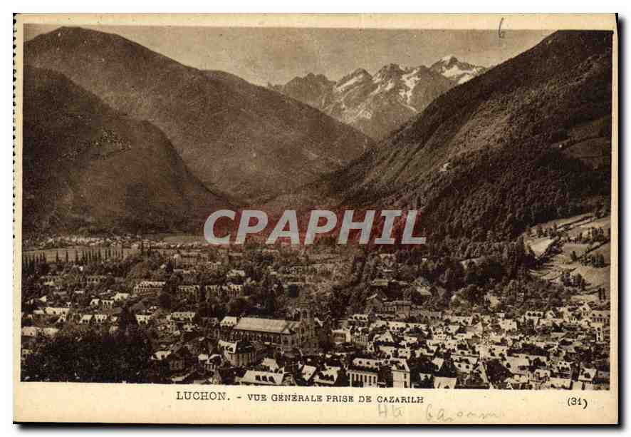 CPA Luchon vue generale prise de Cazarilh 