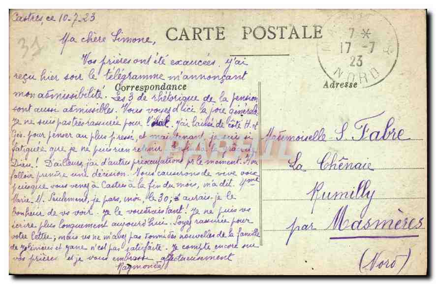 Toulouse — Le Cloître des Jacobins — Édition Castelle, Place du Capitole — Rückseite