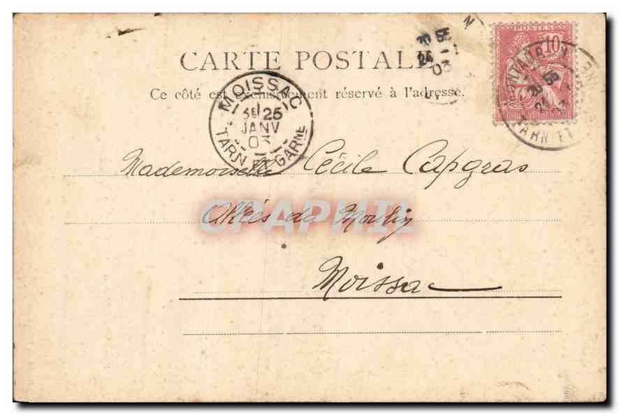 CPA Lourdes Bernadette Soubirous  — Verso