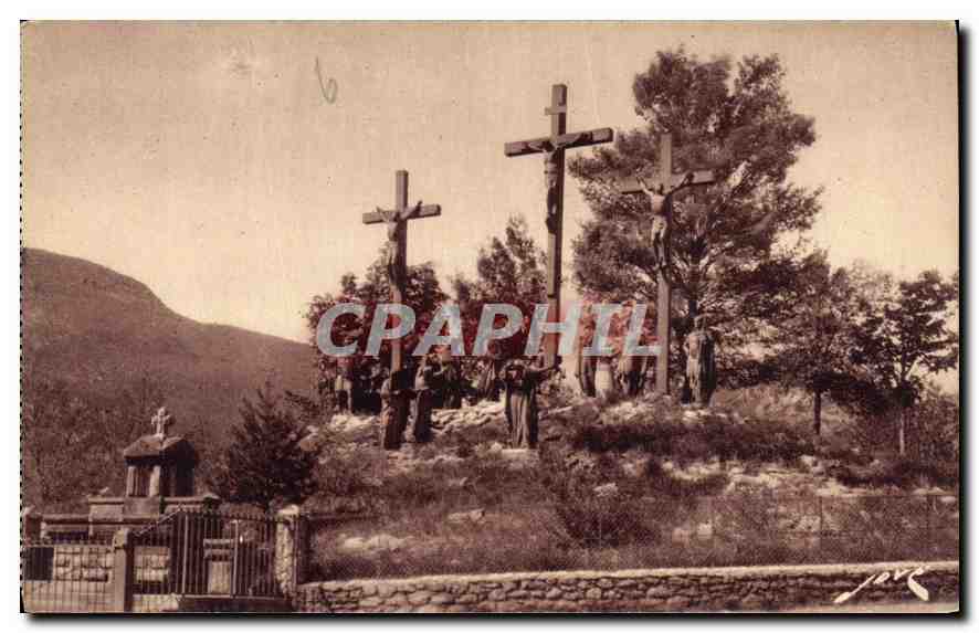 CPA Lourdes H P le Calvaire XII station Jesus Meurt sur la Croix 