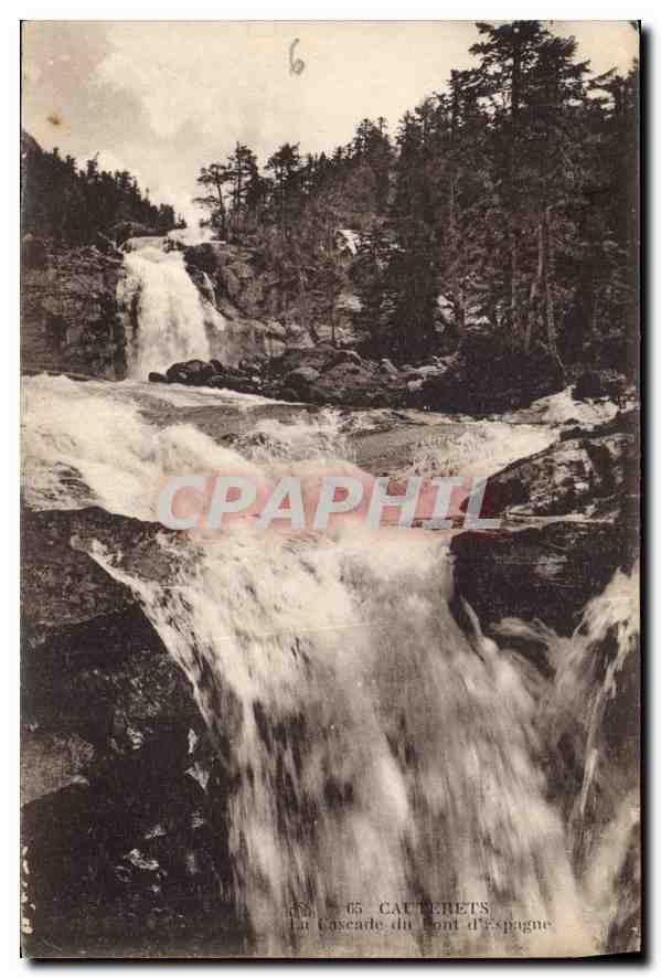 CPA Cauterets la Cascade du Pont d'Espagne 