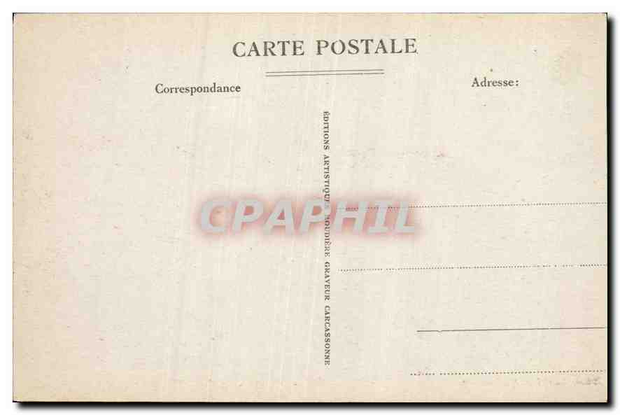 CPA Carcassonne l'Aude le Pont Vieux la cite  — Rückseite