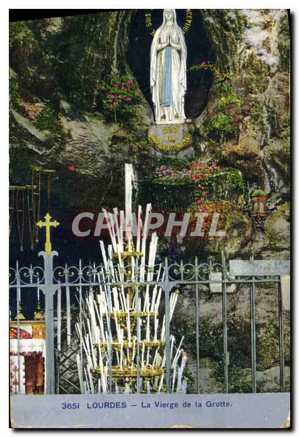 CPA Lourdes la Vierge de la Grotte 