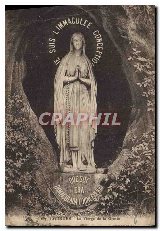 CPA Lourdes la Vierge de la Grotte 